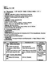 Giáo án Công nghệ 9 tiết 14 Thực hành lắp mạch điện bảng điện (t.t)